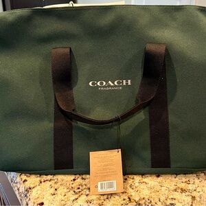 Coach Unisex Expandable Weekender Duffle Gym Travel Overnight Bag Dark Green NWT
